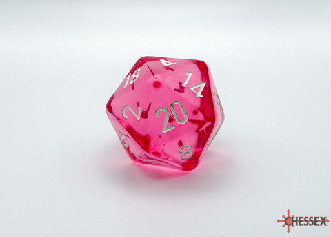 Translucent Polyhedral Pink/white 7-Die Set