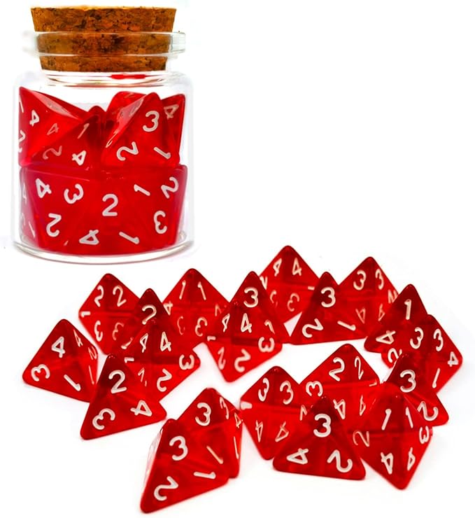 D4 Dice 20pcs Healing Potion Bottle