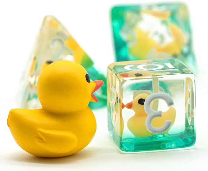 7-Die DND Dice Yellow Duck