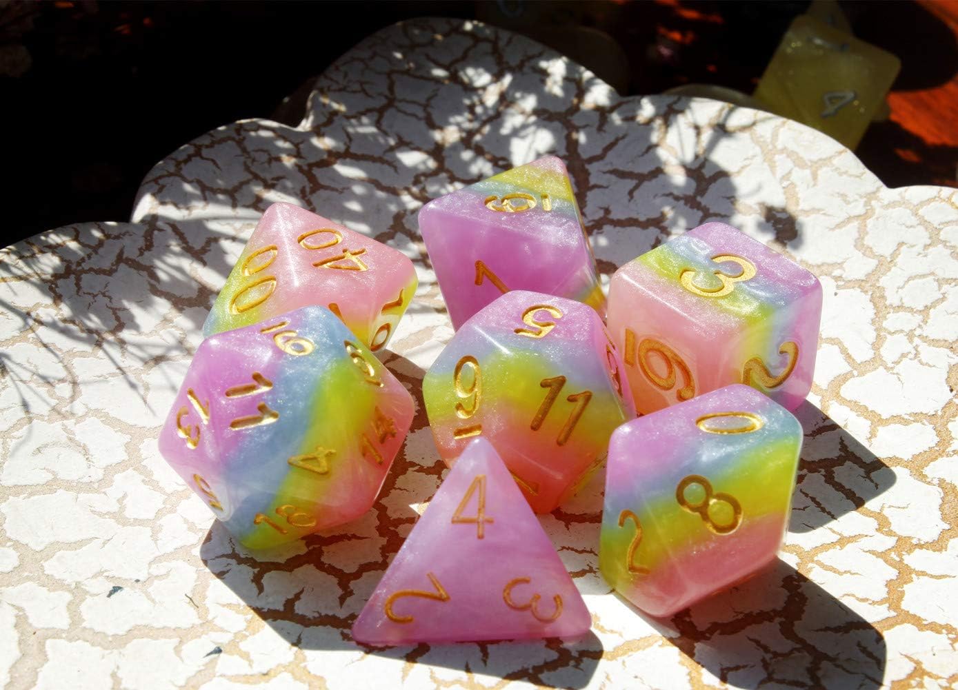DND Game Dice Set Rainbow Dice