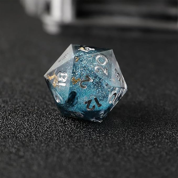 DND Dice Set, Quicksand Resin Dice Handmade