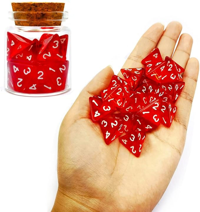 D4 Dice 20pcs Healing Potion Bottle