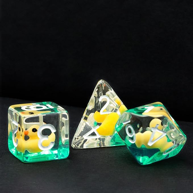 7-Die DND Dice Yellow Duck