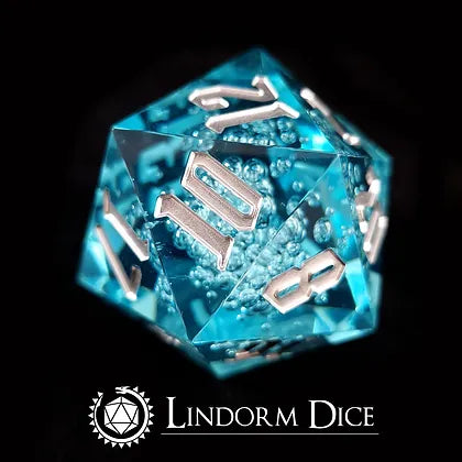 Giant acrylic D20 (55 mm) -Blue