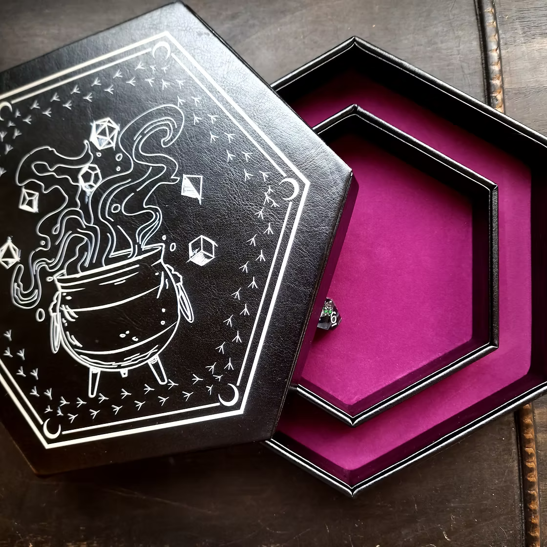 Cauldron Dice Tray With Lid - Violet
