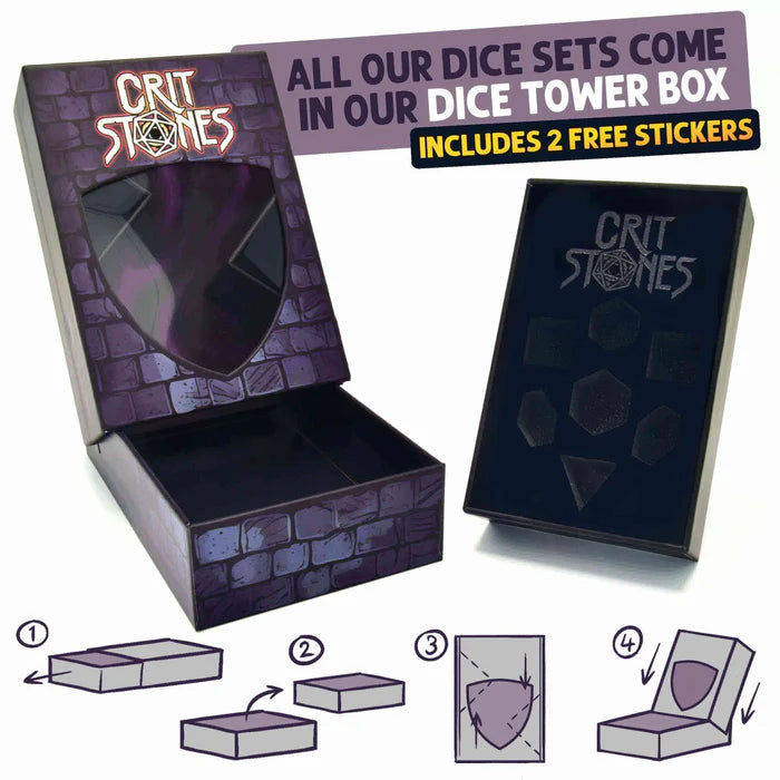 Unholy Bane Metal RPG Dice Set
