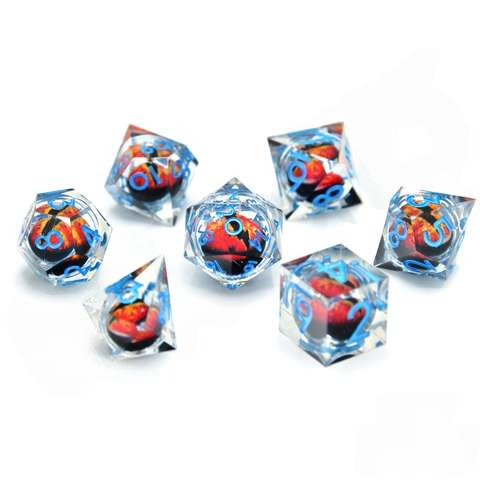 Raging Dragon's Gaze Floating Eye RPG Dice Set