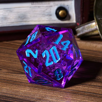 Giant acrylic D20 (55 mm) - Purple