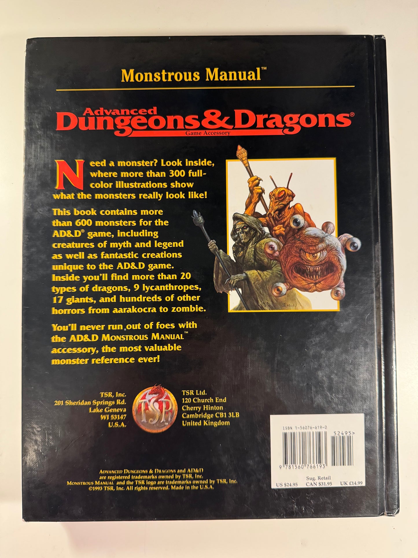 Advanced Dungeons & Dragons Monstrous Manual (2nd Edition) 1995
