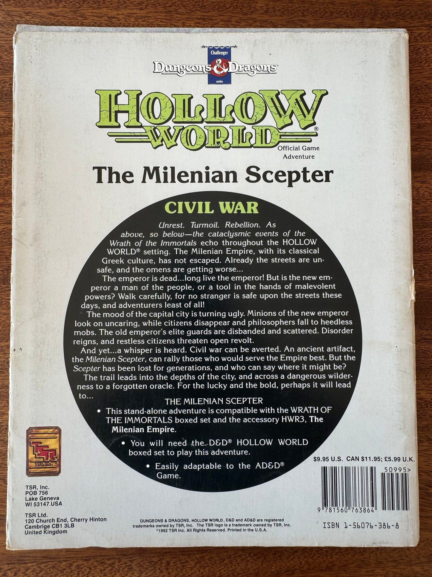 Hollow World The Milenian Scepter