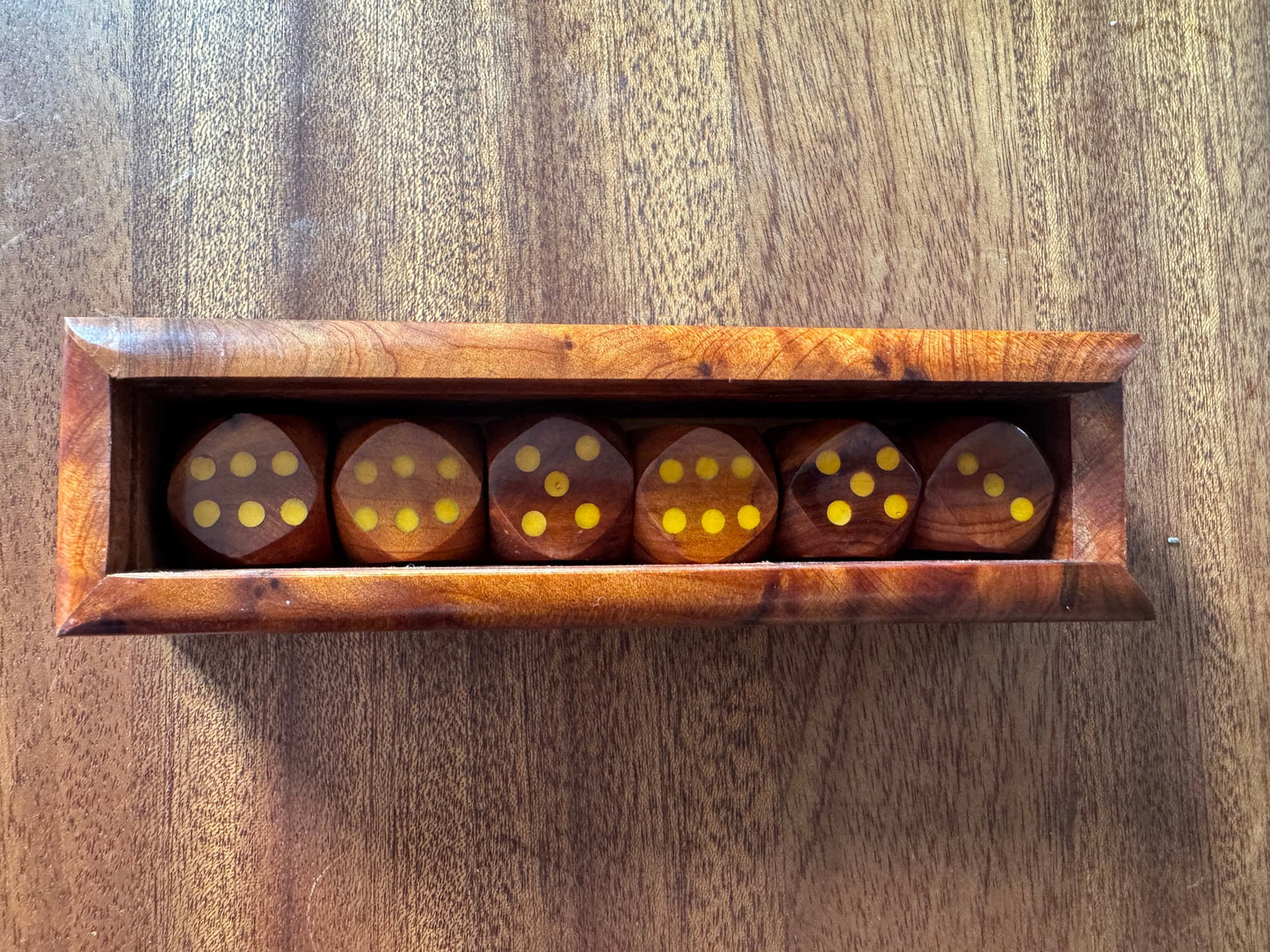 Wooden D6 set (with wood box)