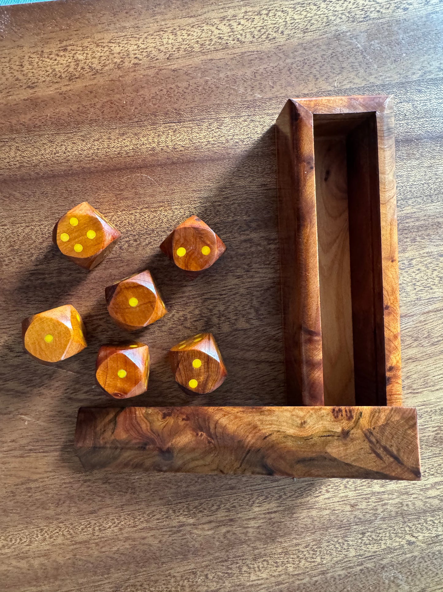 Wooden D6 set (with wood box)