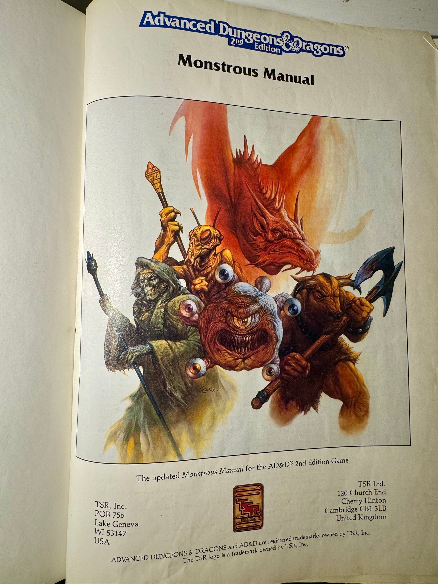 Advanced Dungeons & Dragons Monstrous Manual (2nd Edition) 1993