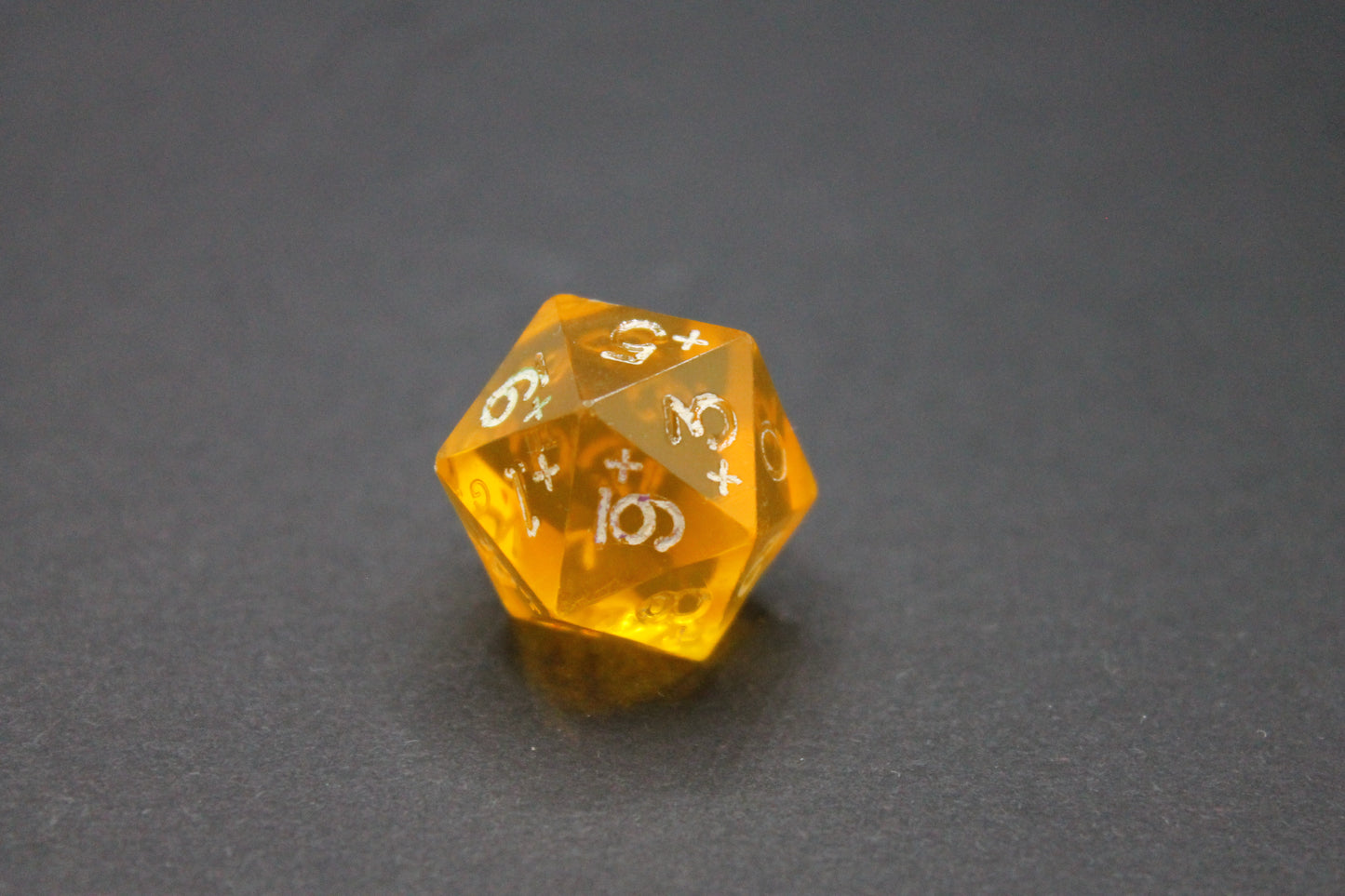 Vintage GameScience Gem Topaz d20 Dice. TSR Era Collectible. Late 1970s. Early 1980s
