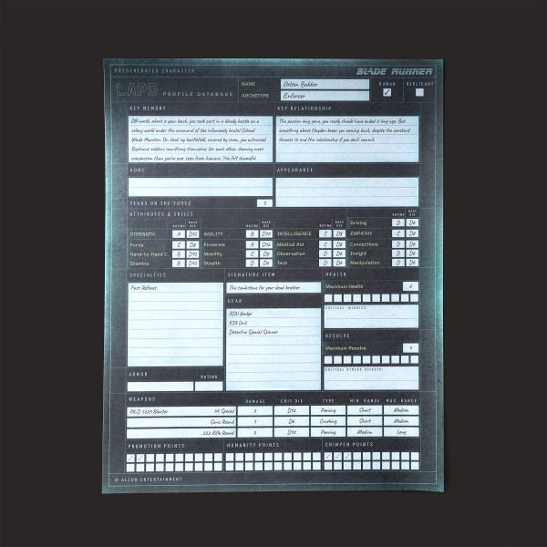Blade Runner RPG Starter Set (Boxed Set)