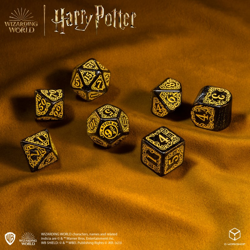 Harry Potter. Hufflepuff Modern Dice Set - Black