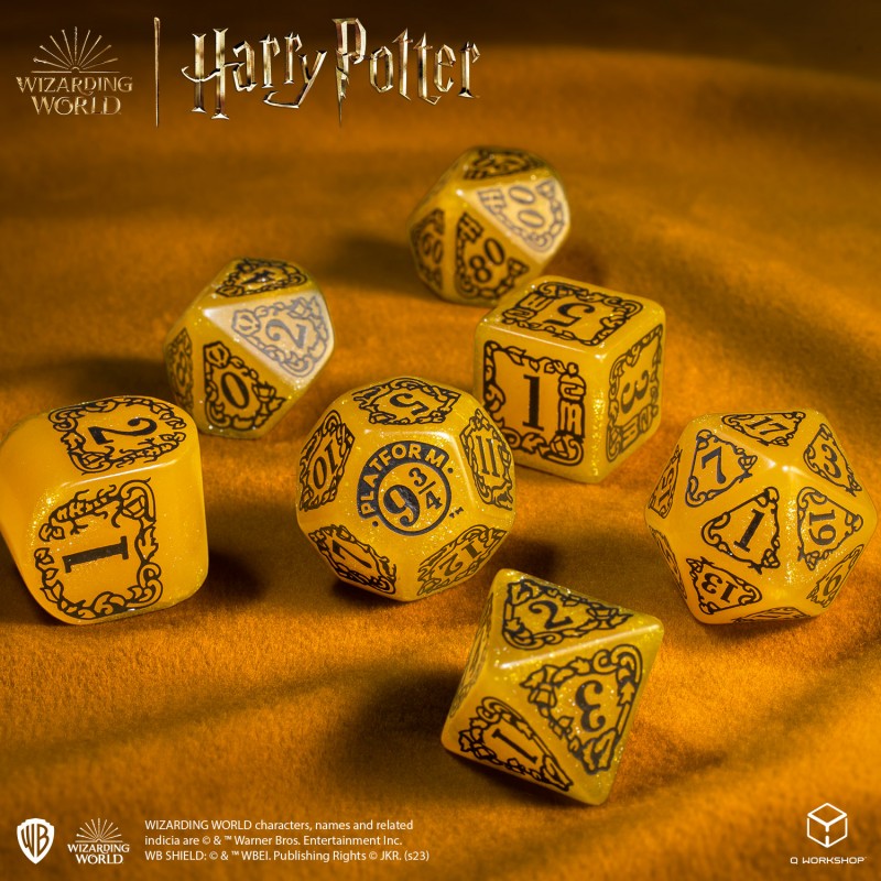 Harry Potter. Hufflepuff Modern Dice Set - Yellow