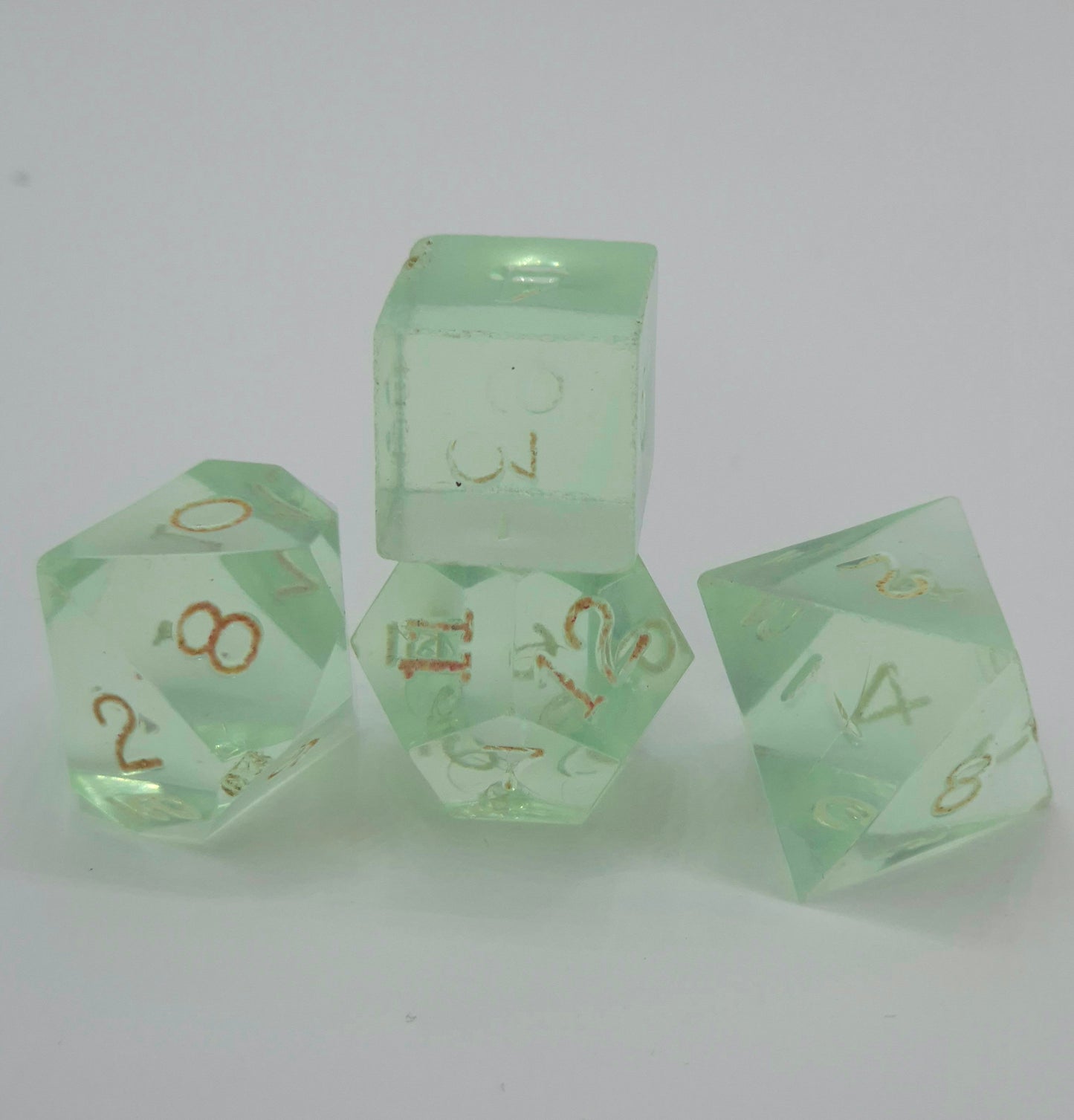 Vintage GameScience “Gem” Aquamarine Dice. (Partial Set) Late 1980s / Early 1990s
