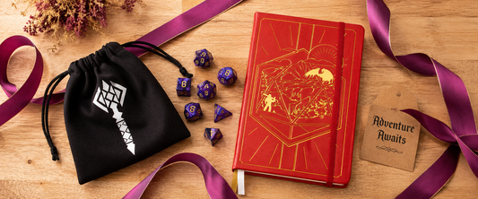 Small gift ideas for D&D players with dice and accessories