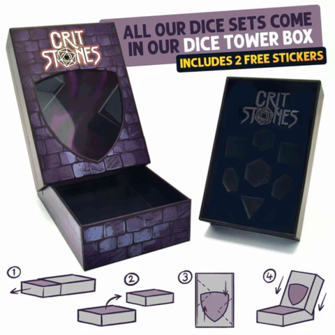 Dragon's Legacy Hollow Metal RPG Dice Set