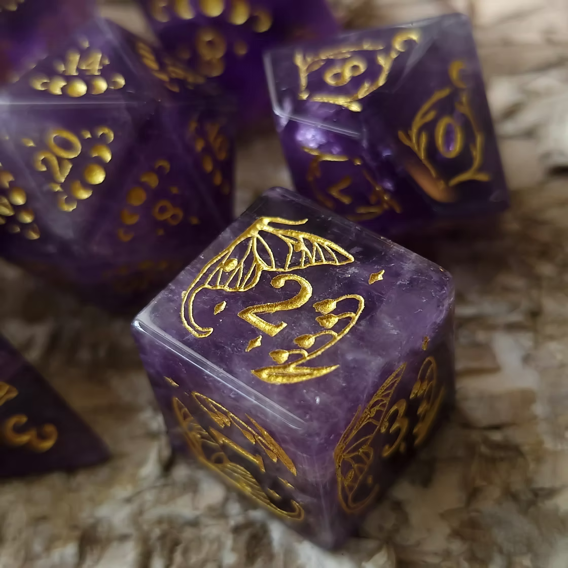 Disas Heart. Amethyst Dice