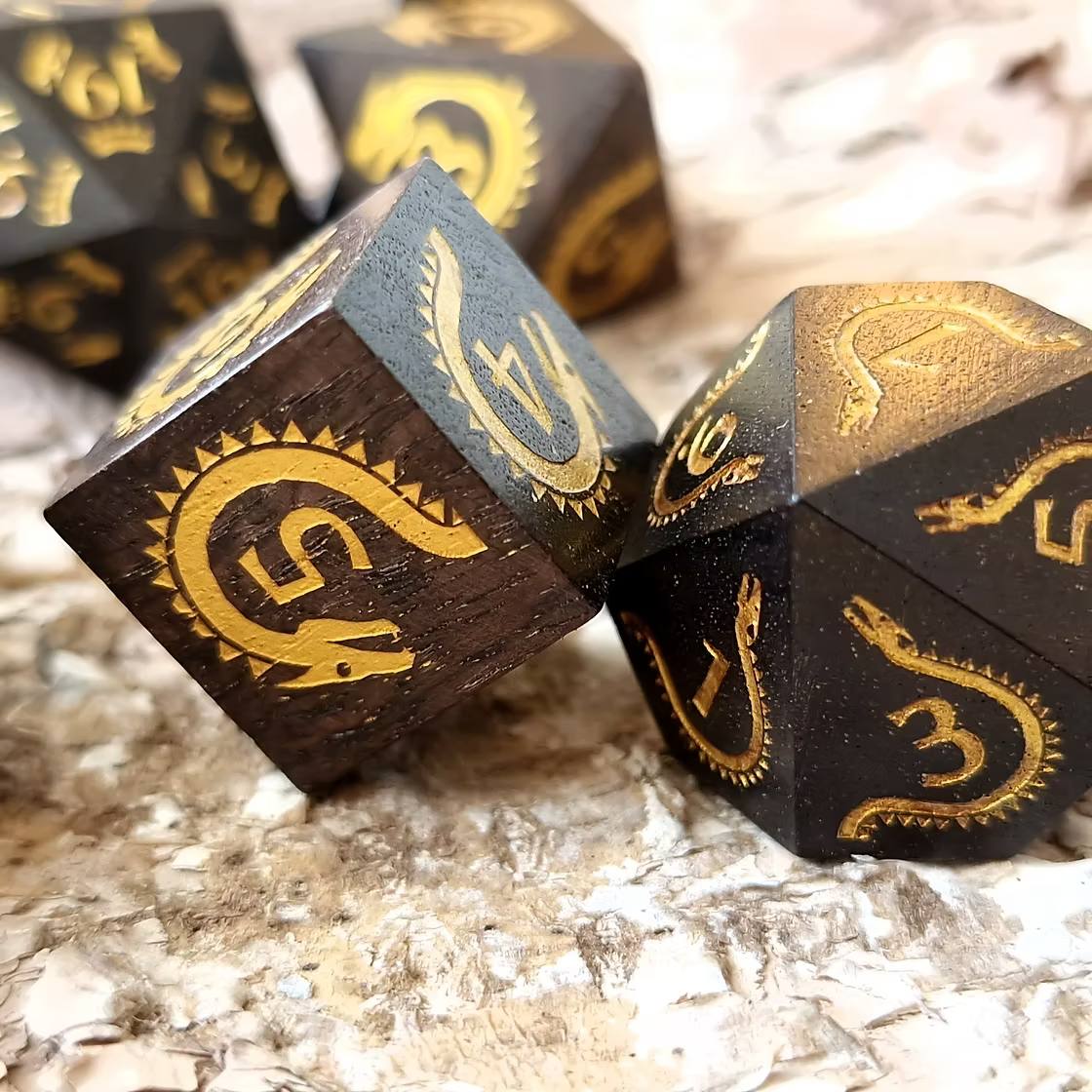 Protectors Calling. African Black Wood Dice