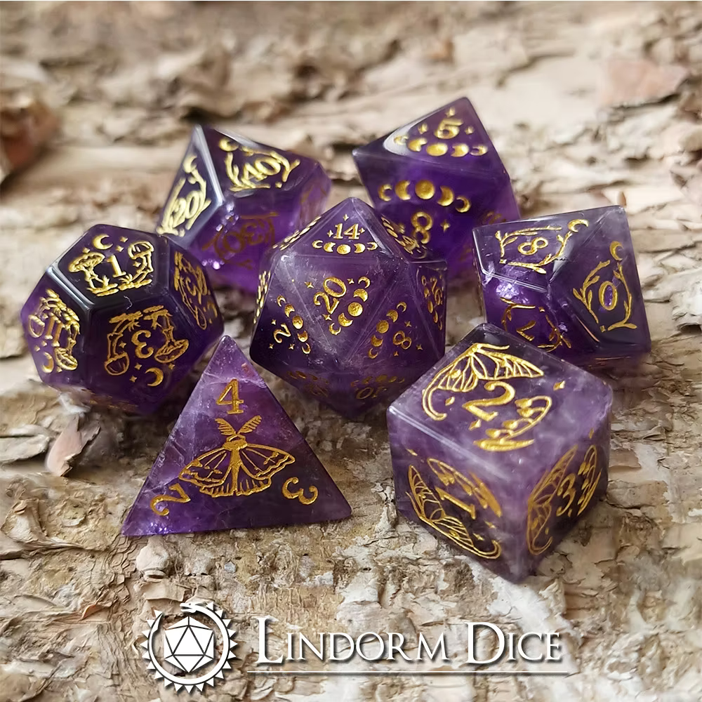 Disas Heart. Amethyst Dice