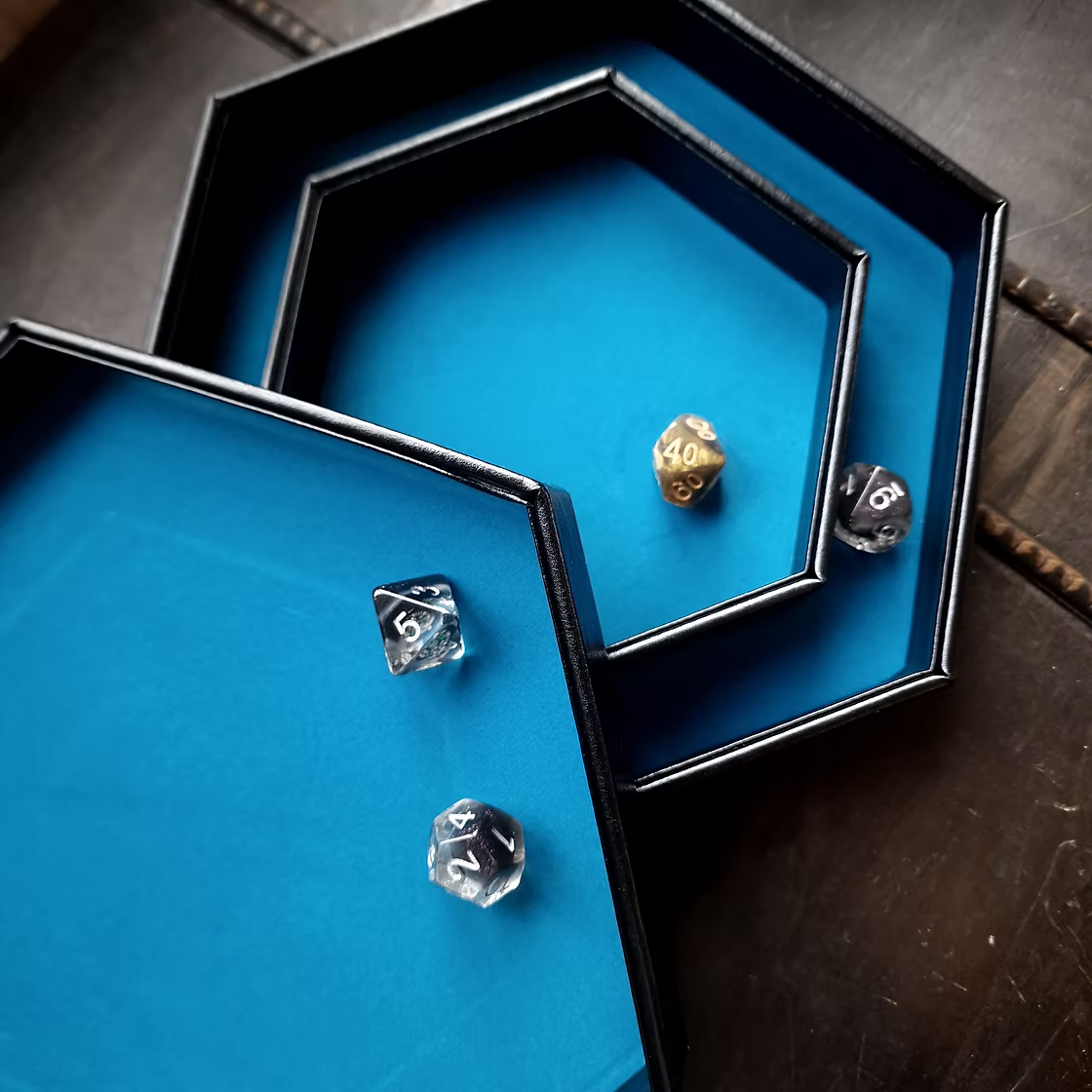 Moon Owl Dice Tray With Lid - Blue