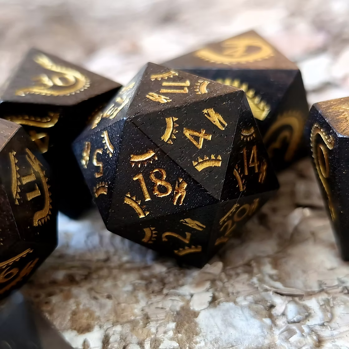 Protectors Calling. African Black Wood Dice