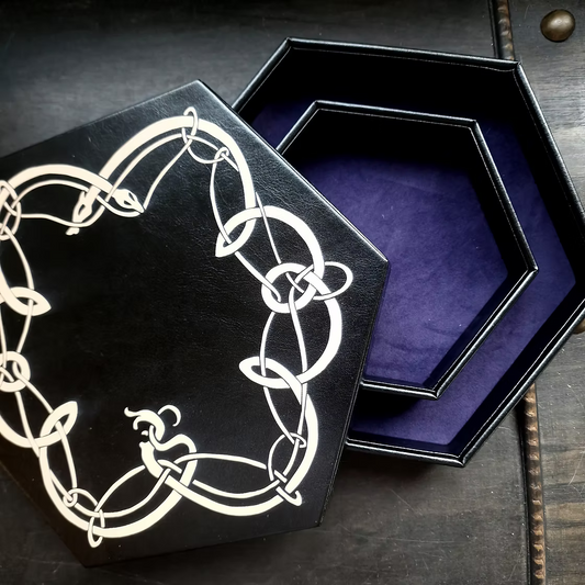 Horse & Serpent Knot Dice tray - Purple