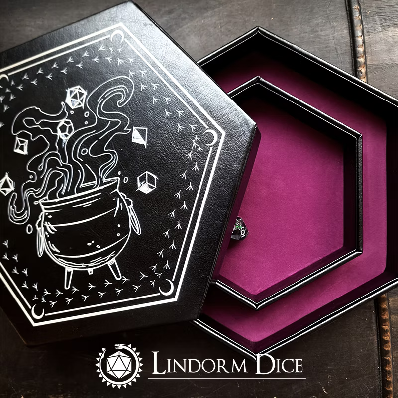 Cauldron Dice Tray With Lid - Violet