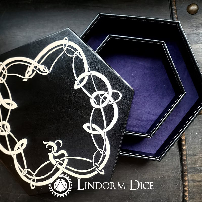 Horse & Serpent Knot Dice tray - Purple