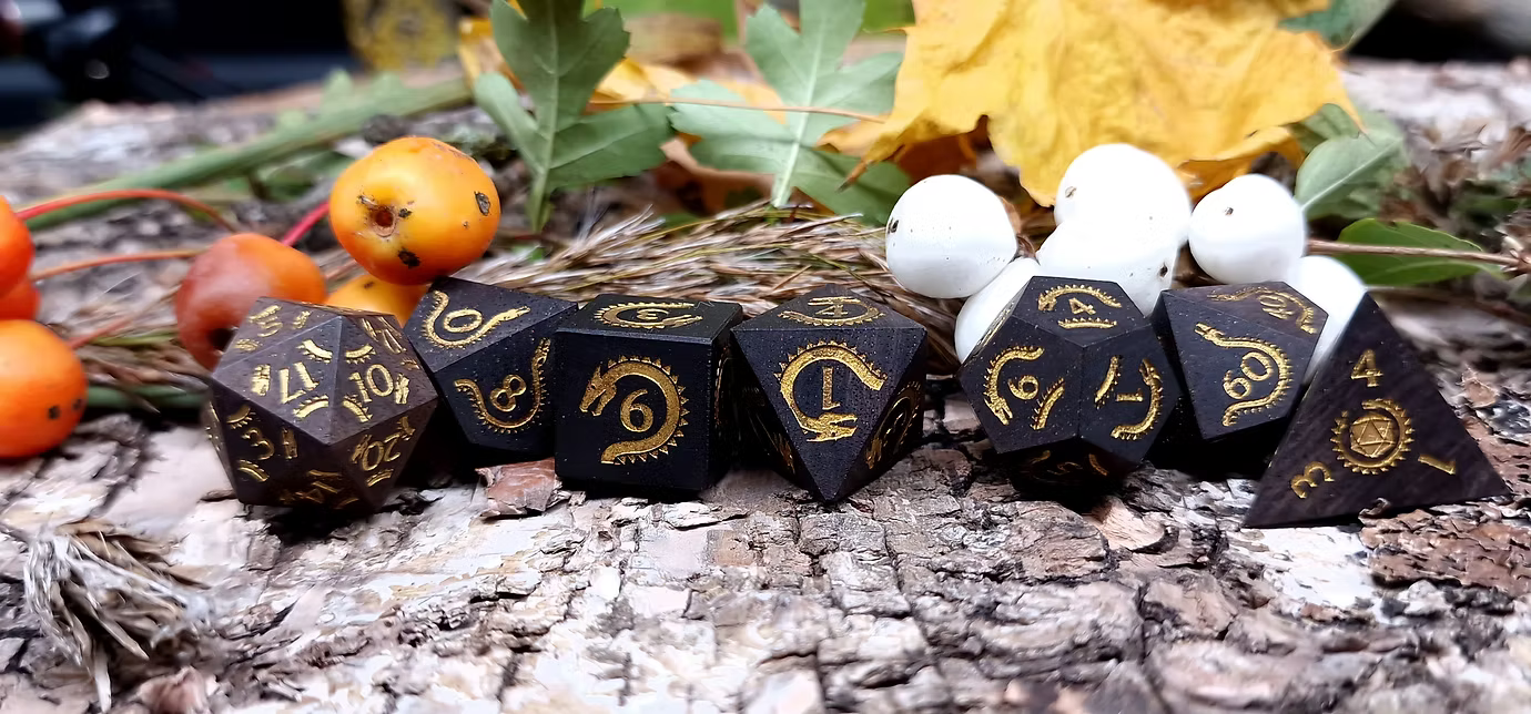 Protectors Calling. African Black Wood Dice