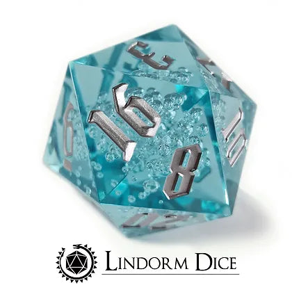 Giant acrylic D20 (55 mm) -Blue