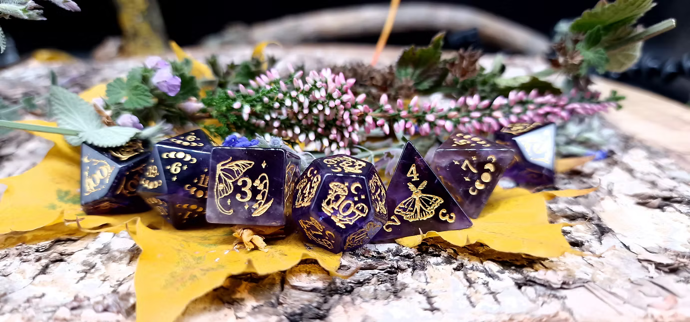 Disas Heart. Amethyst Dice