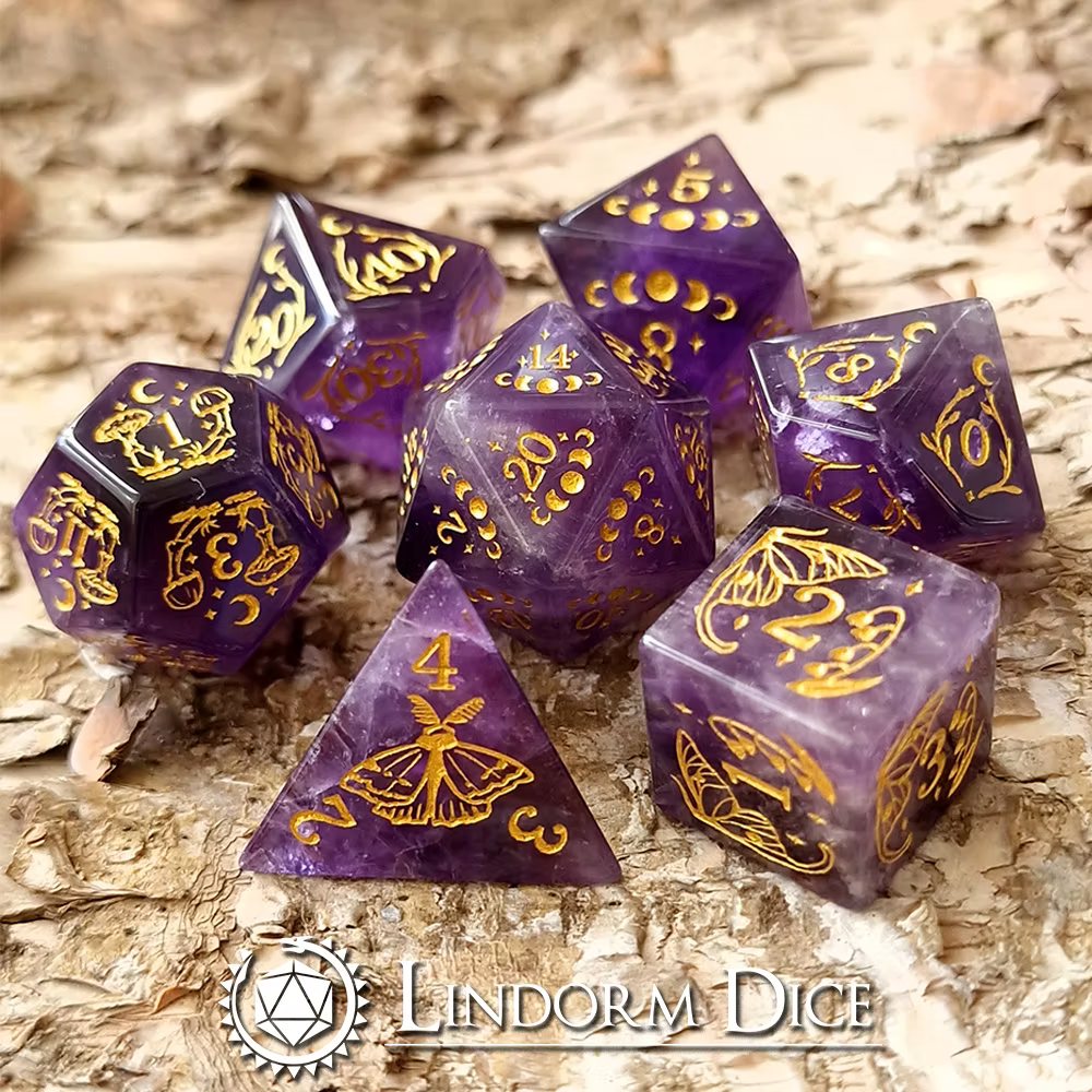 Disas Heart. Amethyst Dice