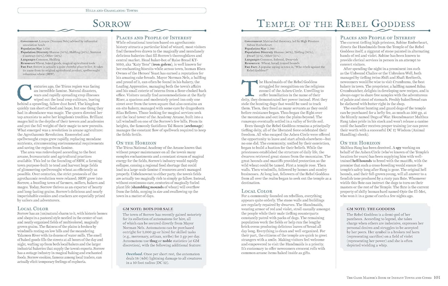 The Game Master's Book of Instant Towns and Cities: 160+ Unique Villages, Towns, Settlements and Cities