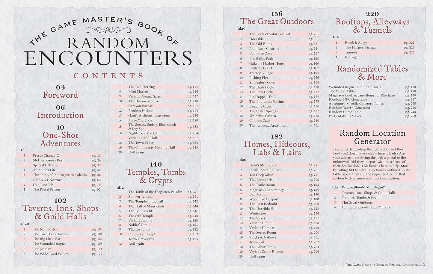 The Game Master's Book of Random Encounters: 500+ Customizable Maps, Tables and Story Hooks