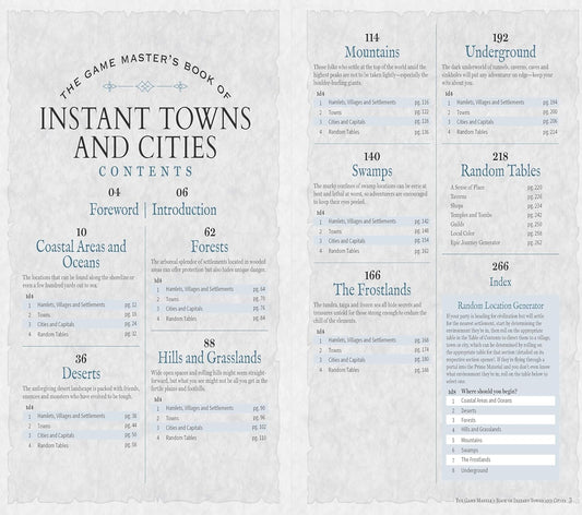 The Game Master's Book of Instant Towns and Cities: 160+ Unique Villages, Towns, Settlements and Cities