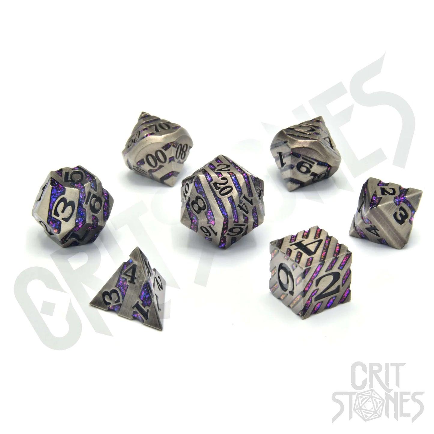 Arcanist's Aura Metal RPG Dice Set