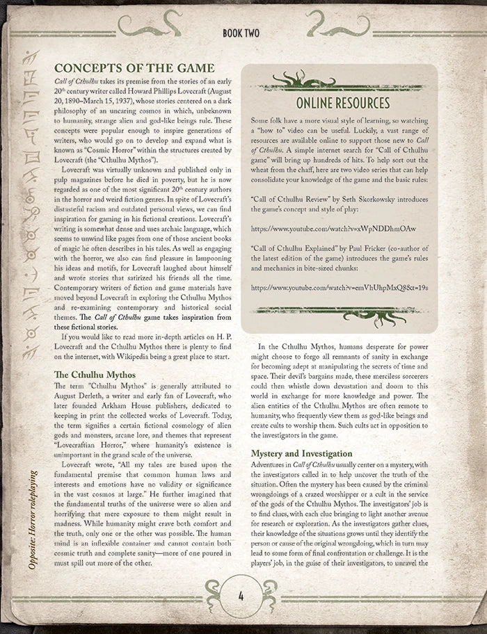 Call of Cthulhu 40th Anniversary Starter Set