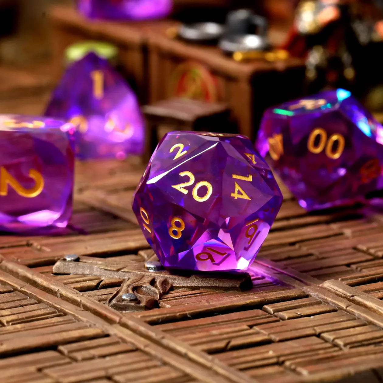 Enchanta Sharp Edge Resin RPG Dice Set