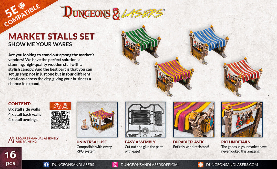 Dungeons & Lasers: Market Stalls Set