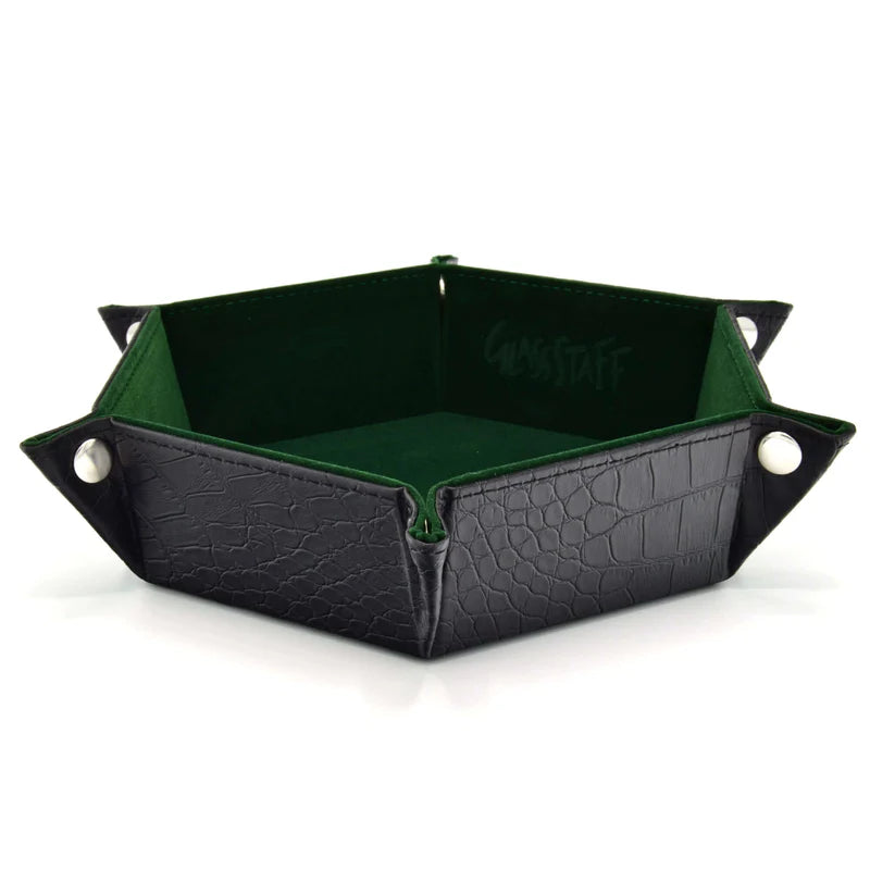 CritStones  Dice Tray - Dragon Skin Edition - Green