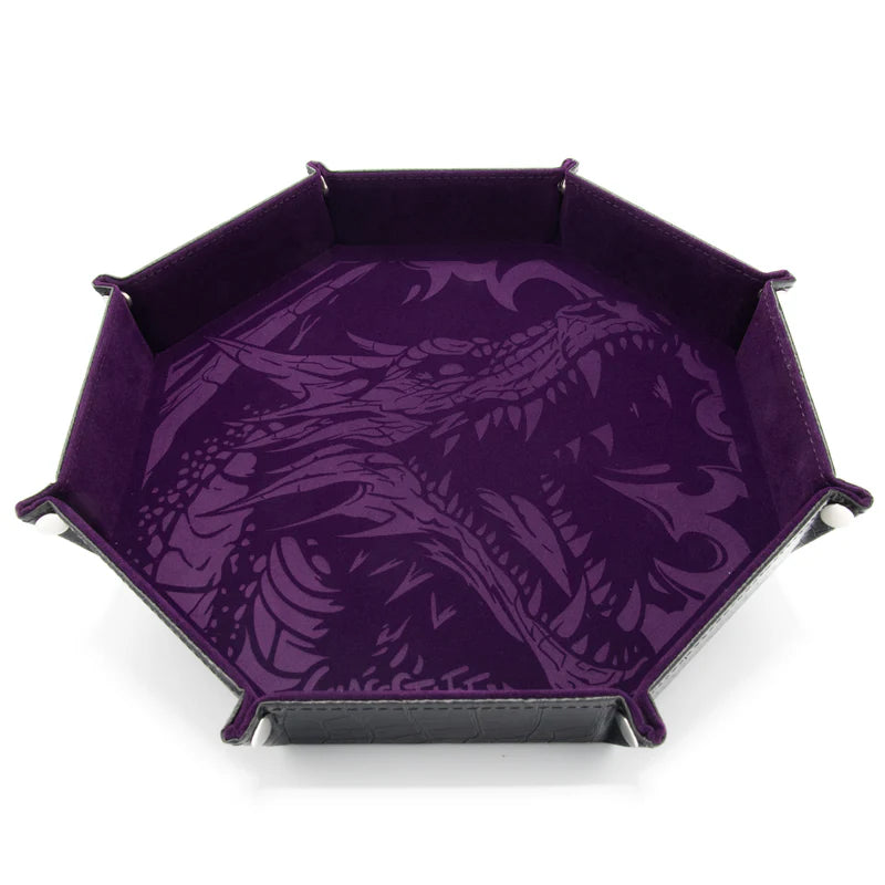 CritStones XL Octagonal Foldable Dice Tray - Purple