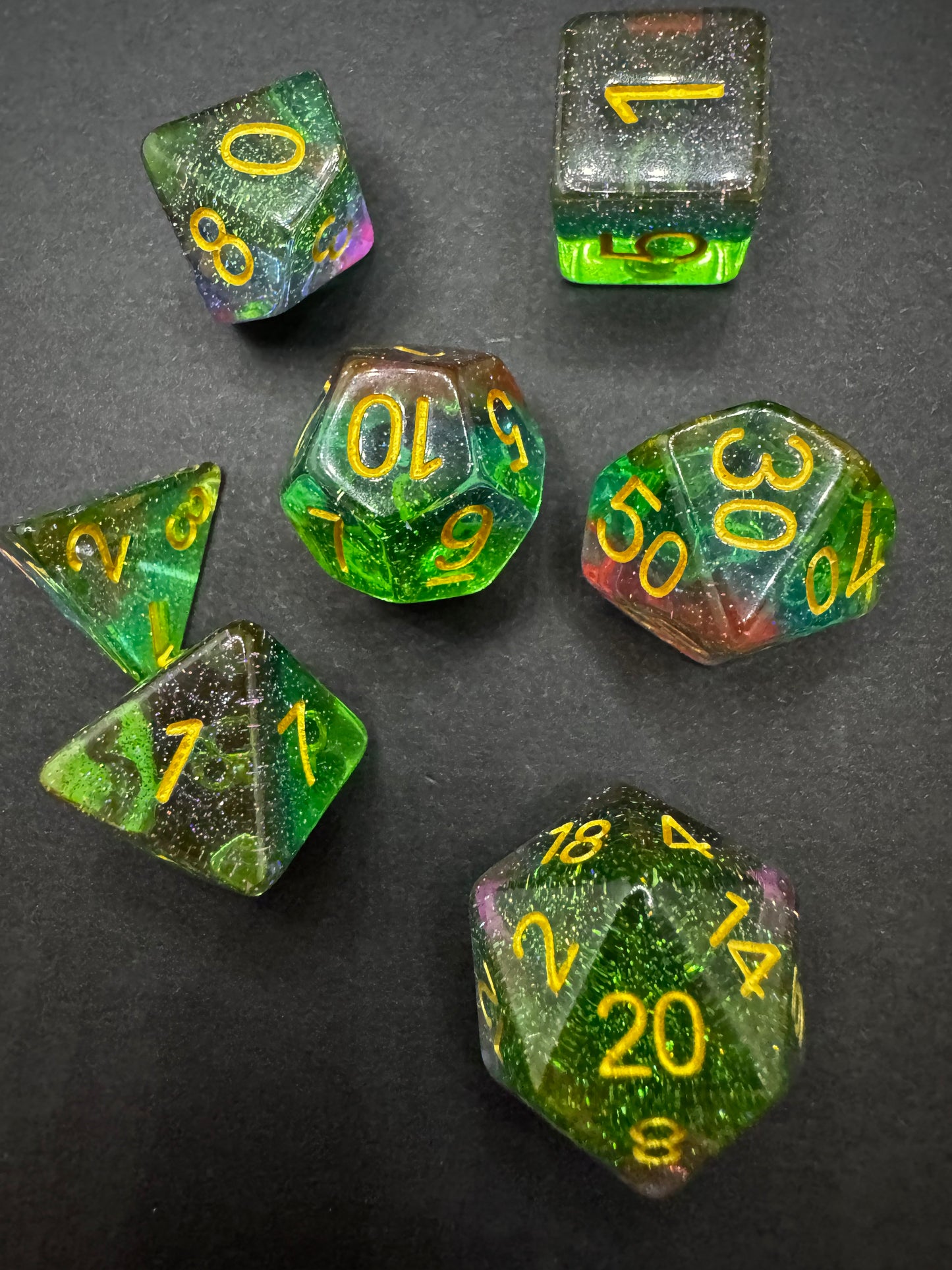 Green Emerald dice