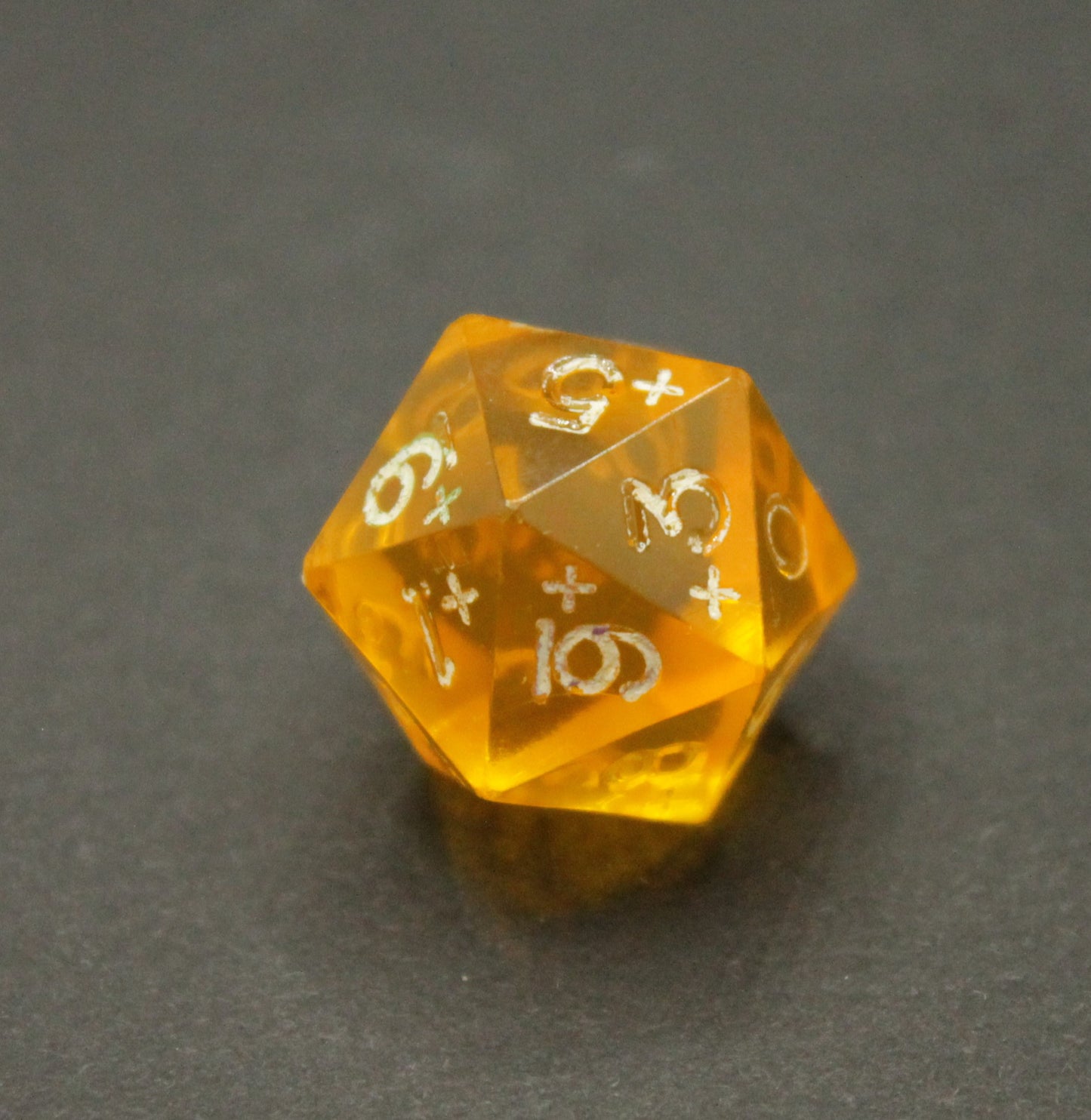 Vintage GameScience Gem Topaz d20 Dice. TSR Era Collectible. Late 1970s. Early 1980s