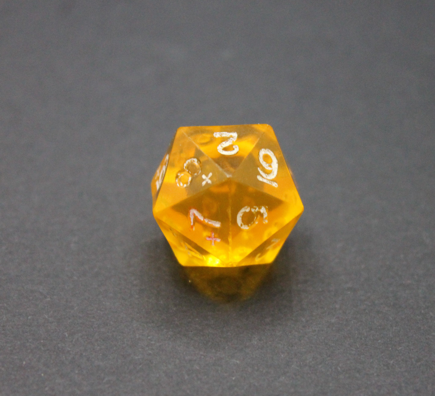 Vintage GameScience Gem Topaz d20 Dice. TSR Era Collectible. Late 1970s. Early 1980s