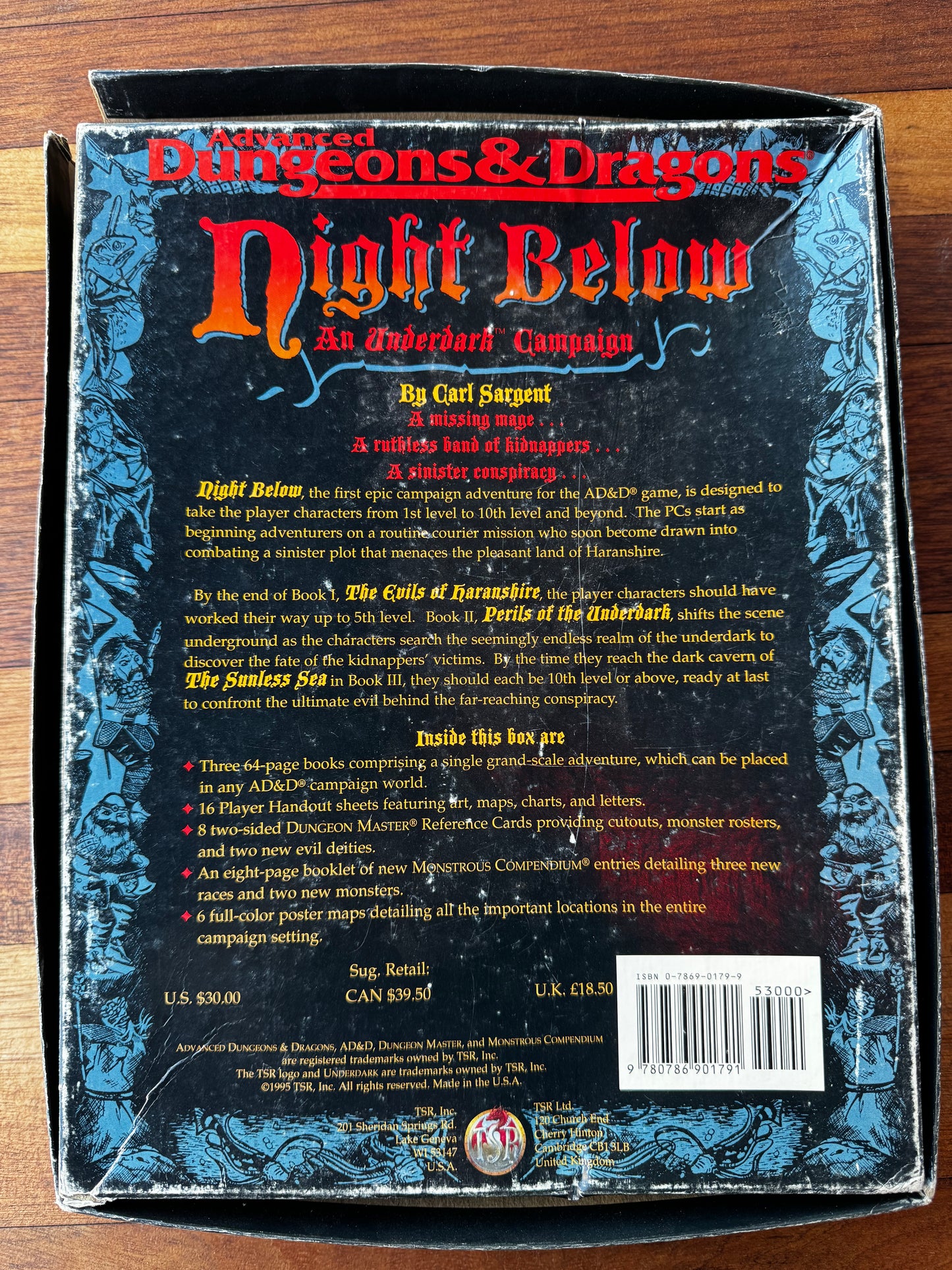 Night Below: An Underdark Campaign boxed set (1995) AD&D 2nd Edition