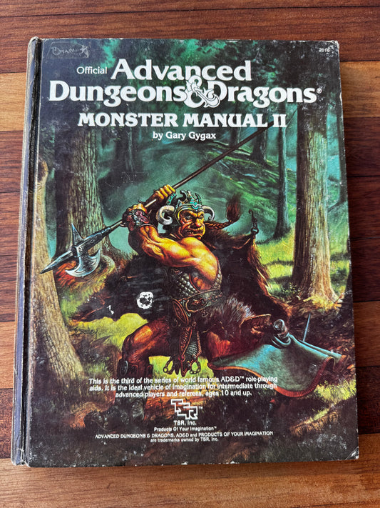 Advanced Dungeons and Dragons: Monster Manual II (1983) AD&D 1st edition